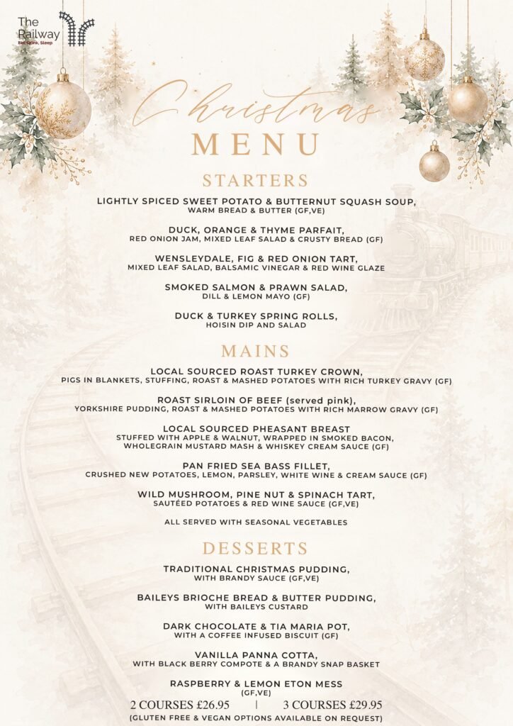the railway skipton christmas menu 2026